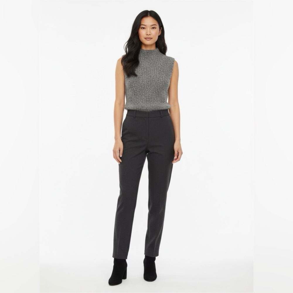 Madewell Women’s Mock Neck Cable Knit Wool Blend Sweater Vest Grey Sz S